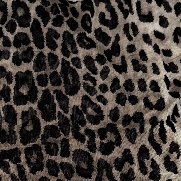 Urban Outfitters Leopard Mesh Strapless Tie Top Brown Black Size Medium - Picture 4 of 4